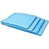 [Diamond Glass] Microfiber Window and Chrome Towel (16"x16") - 4 Pack (Blue)