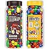 M&M’S Milk Chocolate and M&M’S Peanut Bulk Candy Jars, Assorted Chocolate Candies, Party Size Bulk Candy, Movie Night Snacks, Candy Buffet Chocolates, Resealable and Recyclable, 48.5 Oz Total (Pack of 2)
