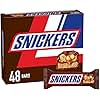 SNICKERS Full Size Bulk Milk Chocolate Candy Bars, 1.86 oz Bar, 48 ct Box