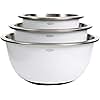 OXO Good Grips 3-Piece Stainless-Steel Mixing Bowl Set, White