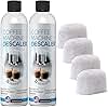 Keurig Compatible Descaling Solution - Descaler Cleaner Concentrate Kit For All 1.0 & 2.0 K-Cup Pod Machines and Espresso Machines - (2 Bottles, 4 Uses Plus 4 Filters)