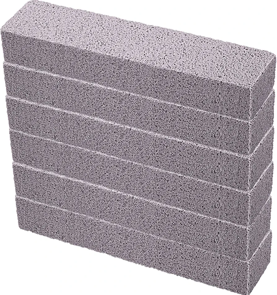 Chinco Pumice Sticks Pumice Stone Pumice Scouring Pad for Cleaning Grey Pumice Stick Cleaner for Removing Toilet Bowl Bath Kitchen Spa Pool Household, 5.9 x 1.4 x 0.9 Inch(6 Packs)