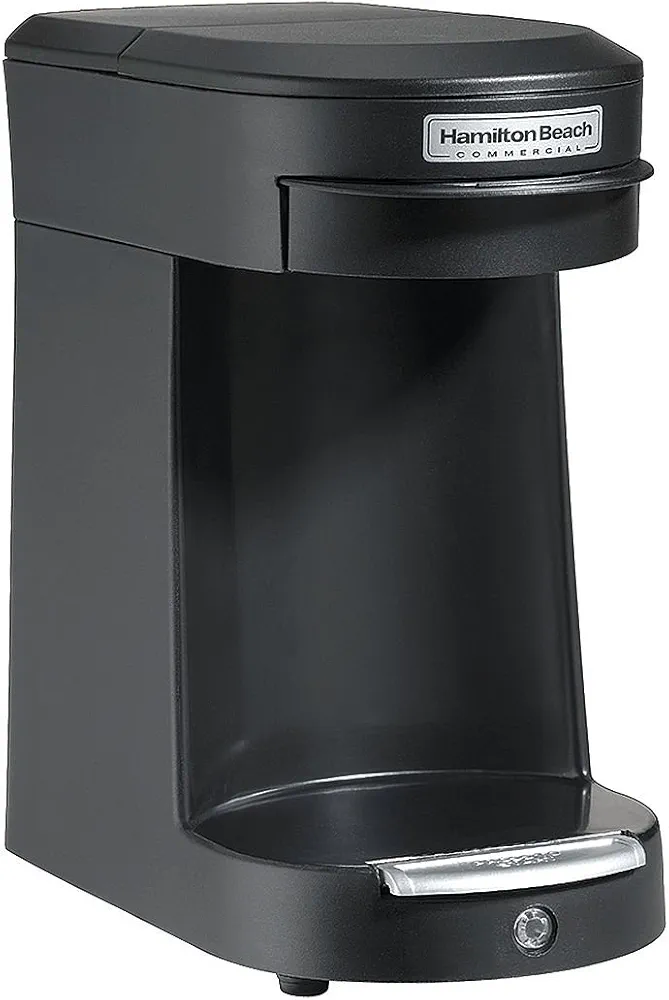 Hamilton Beach Commercial 1 Cup Pod Coffeemaker, Black, Single Serve Coffee Brewer, HDC200B