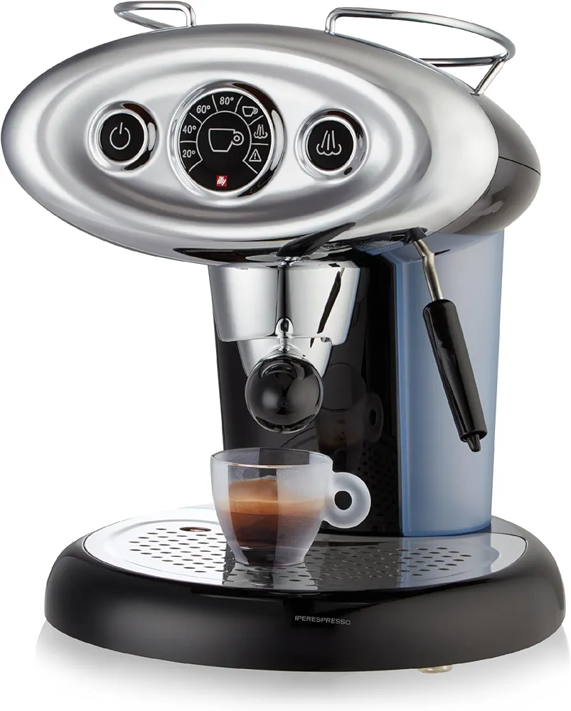 Illy X7.1 Espresso Single-Serve Machine, Barista Quality Espresso Machine with Milk Frother Steam Wand for IperEspresso Capsules, 15bar (Black)