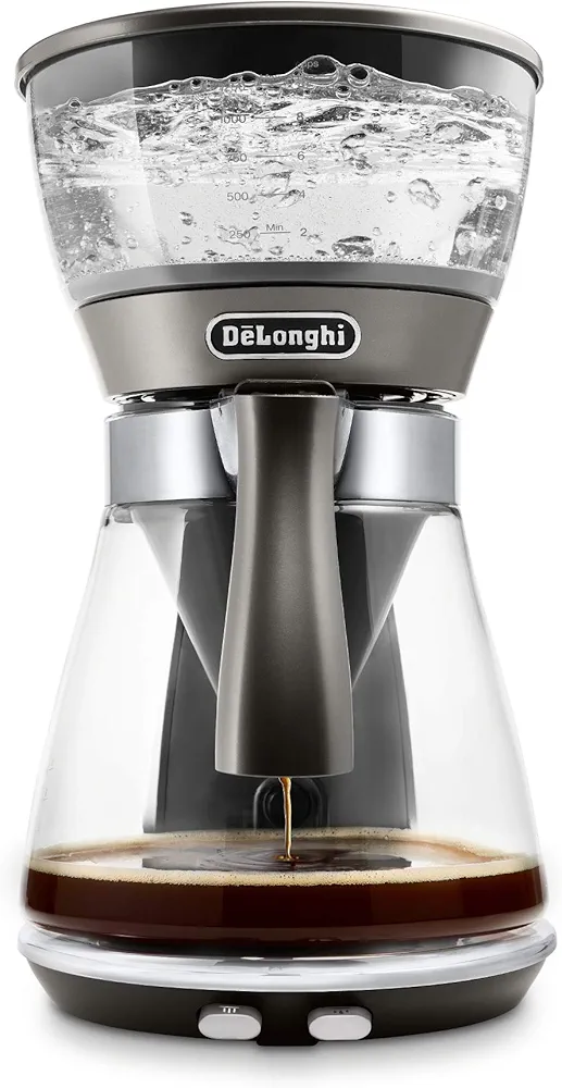 De'Longhi 3-in-1 Specialty Coffee Brewer, IcedCoffee Maker (Bold Cold Brew), Gourmet Pour Over, Premium Drip, SCA GoldenCup Certified, Glass Carafe, 8-Cup, ICM17270