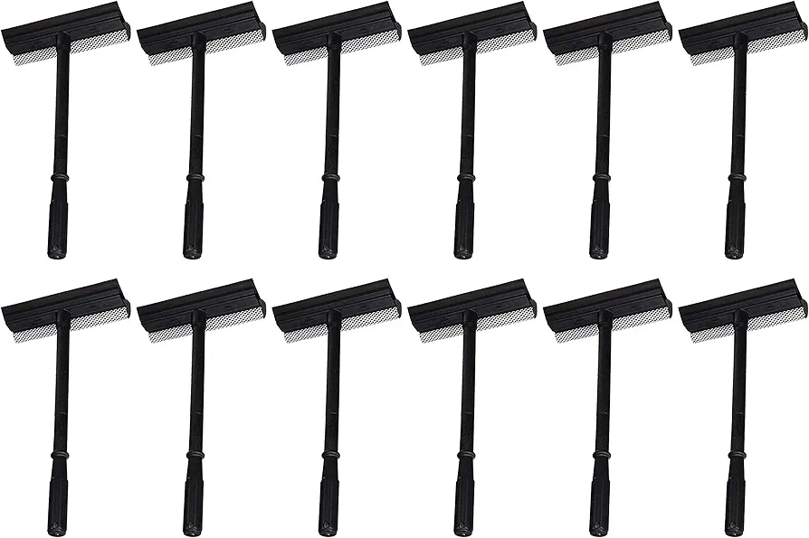 12 Pack of Window and Windshield Cleaning Sponge and Rubber Squeegee (12)