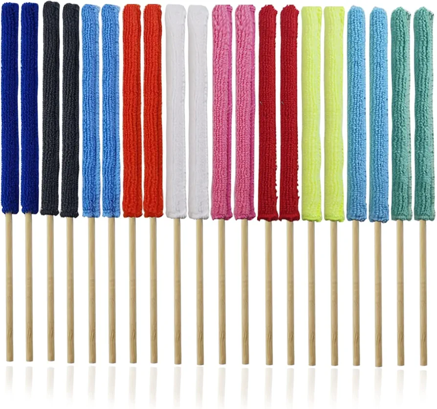 GXXMEI 30PCS Microfiber Detail Duster Sticks Crevice Cleaning Tool Brush Mini Detail Dusters for Cleaning Home Car Window The Smallest Spaces