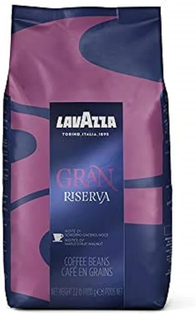 Lavazza Gran Riserva Whole Bean Coffee Blend, Dark Espresso Roast, 2.2LB Bag Authentic Italian