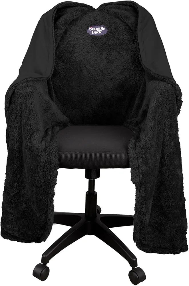 The Original Office Chair Blanket by SnuggleBack; Cozy Comfy Office Desk Chair Wrap Attaches for Convenient Heat and Hands-Free. Stay Warm In The Winter or Summer. Sherpa Fur Lining