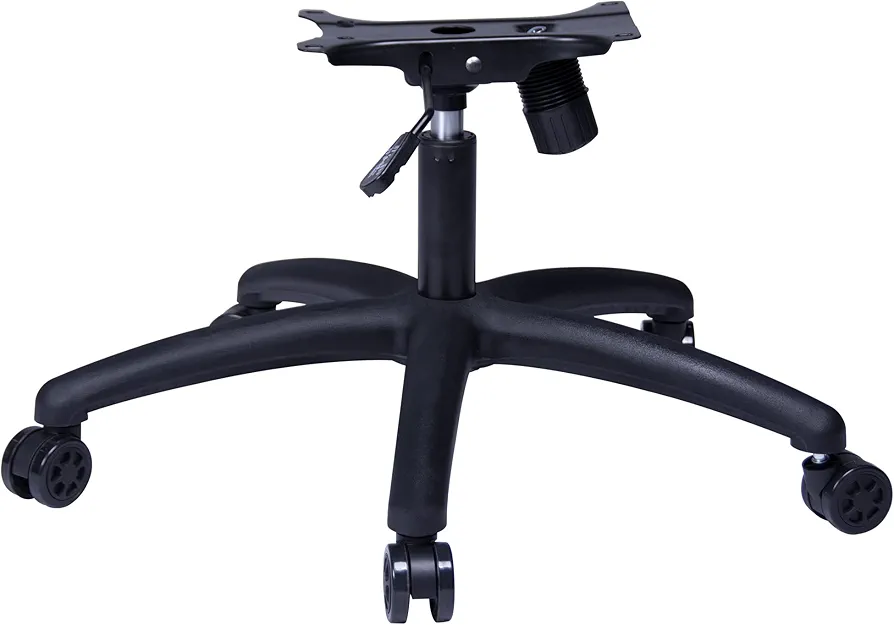 28inch 350lbs Heavy Duty Gaming Office Chair Replacement Base Swivel Chair Base with Bottom Plate Stand Cylinder and Casters