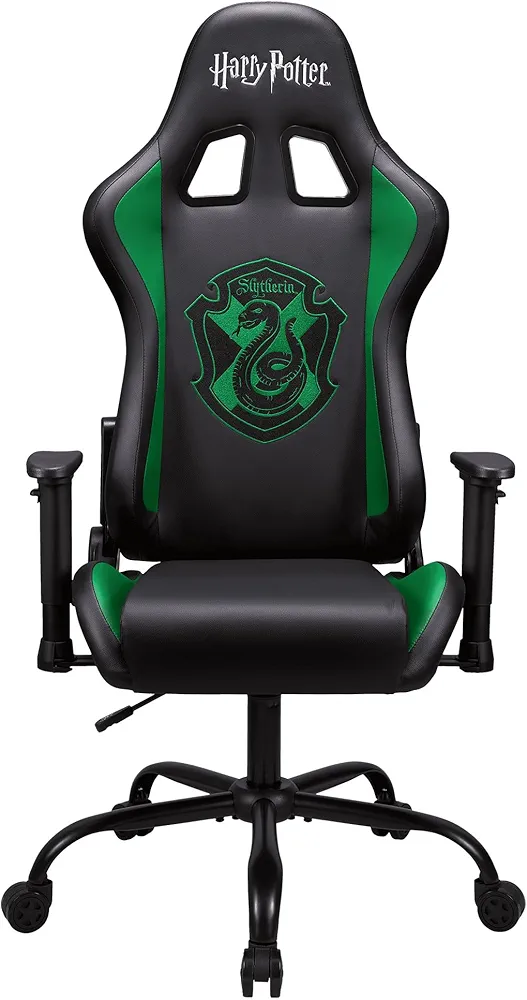 SUBSONIC Harry Potter - Official Ergonomic Gamer Chair Adjustable Back and Armrests -Slytherin - for dolescent and Adult Gaming Chair Size L