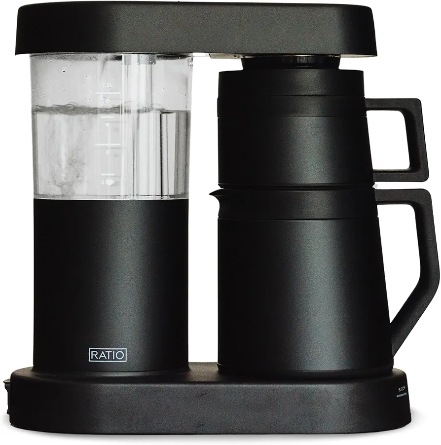 Ratio Coffee Series 2 Six Coffee Maker - Pour-Over Coffee Machine - Makes 2-8 Cups - 6.75" D x 13.5" W x 14.25" H