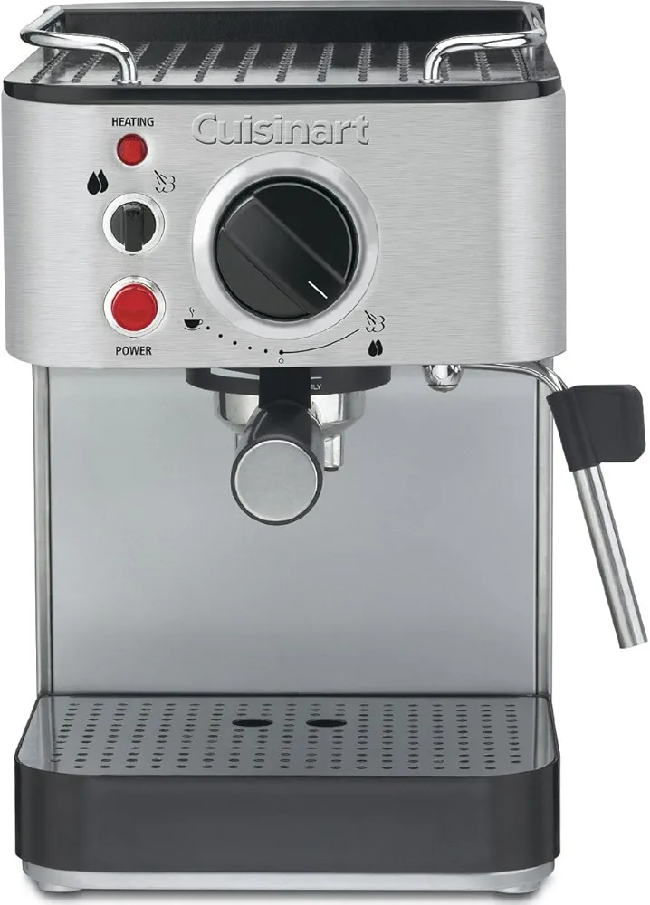 Cuisinart EM-100NP1 1.66 Quart Espresso Maker Machine, Stainless Steel, Manual