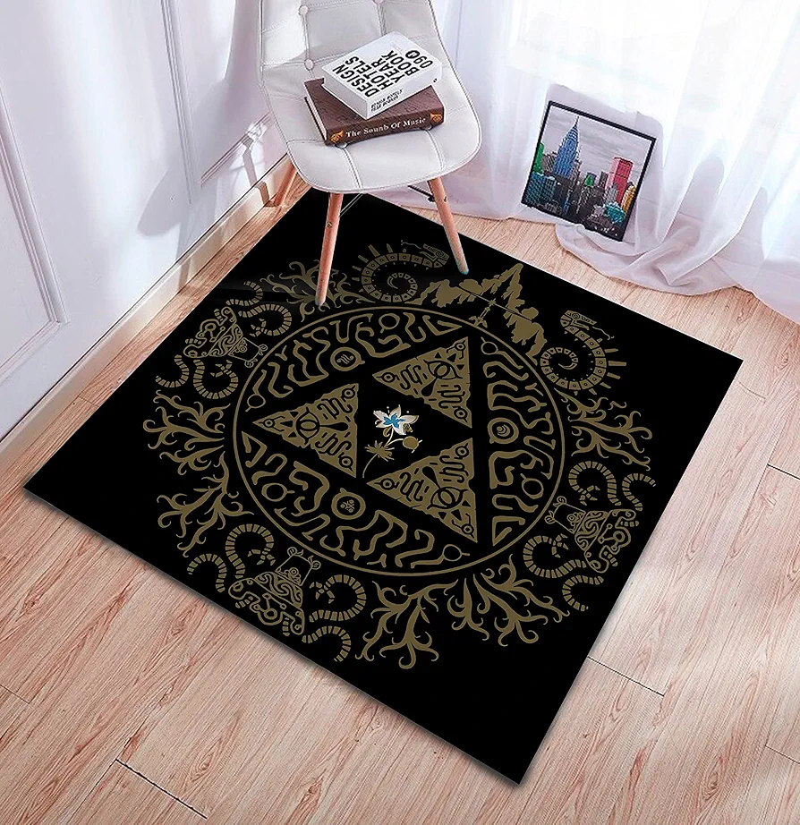 Popular Video Game Rug Gamer Room Rug, Round Floor Area Rug, Gaming Chair Mat, Playroom and Living Room Carpet Decor, Gamer Home Decor Gift (2x2 ft. Ultra Soft Quality, Square)