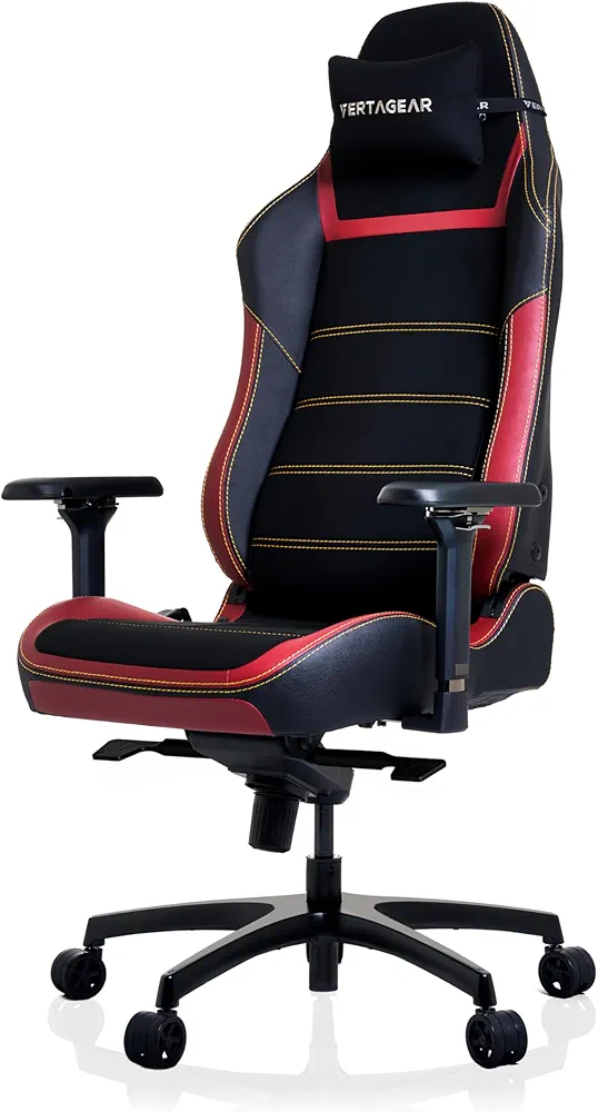VERTAGEAR PL6800 Ergonomic Big & Tall Gaming Chair Featuring ContourMax Lumbar & VertaAir Seat Systems - Burgundy Red