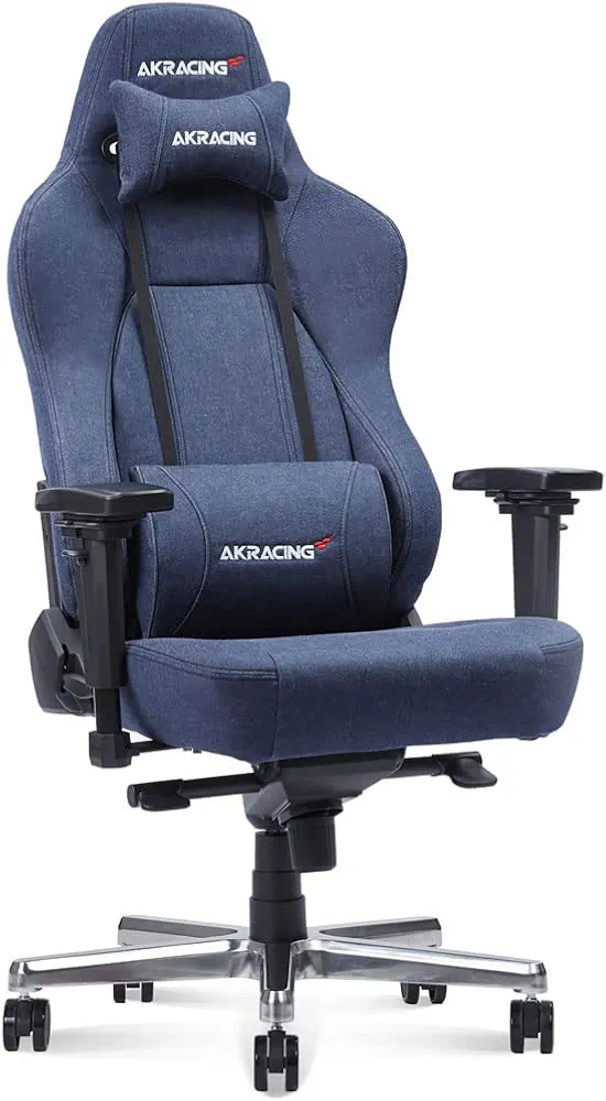 AKRacing Office Chair, Gaming Chair, Premium Denim, Made in Japan, 180° Reclining, Home, Remote