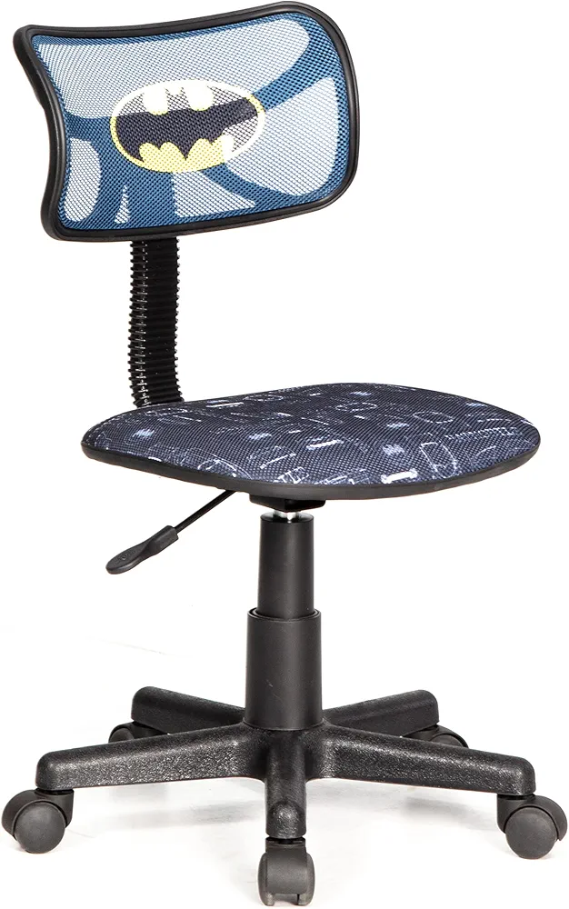 Batman Adjustable Swivel Mesh Rolling Desk Chair, for Kids, Teens and Adults