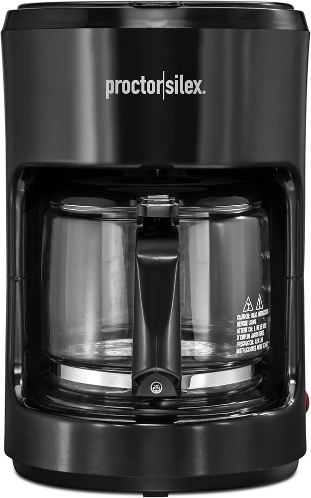 Proctor Silex Coffee Maker, Works with Smart Plugs That are Compatible with Alexa, Auto Pause and Serve, 10-Cup, Black