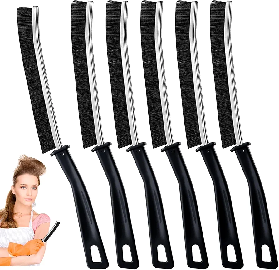 6 Pcs Hard Bristle Crevice Cleaning Brush, Multifunctional Gap Cleaning Brush Tool for Small Spaces Cleaning, Scrub Brush Suitable for Kitchen, Bathroom Faucets, Windows, Tiles