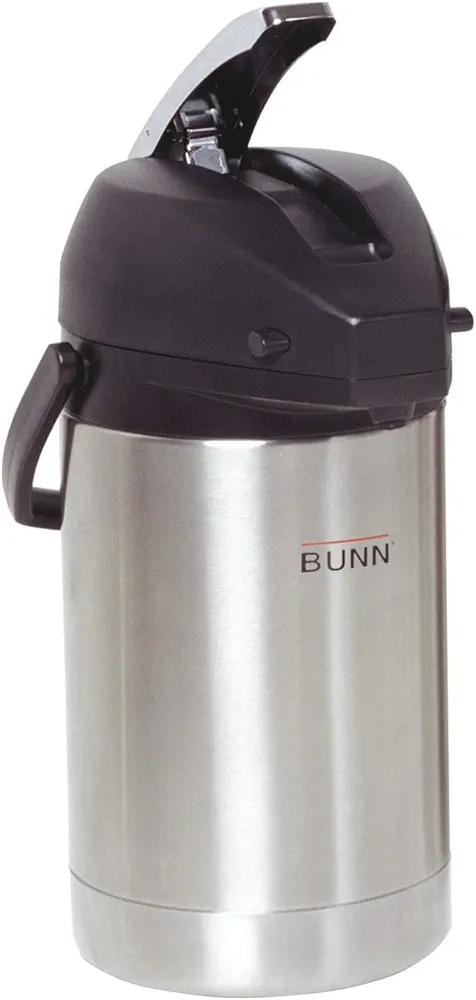 BUNN 2.5 Liter Lever-Action Airpot, Stainless Steel, 32125.0000