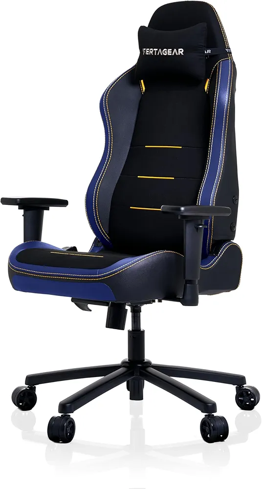 VERTAGEAR SL3800 Ergonomic Gaming Chair Featuring ContourMax Lumbar & VertaAir Seat Systems - Midnight Blue