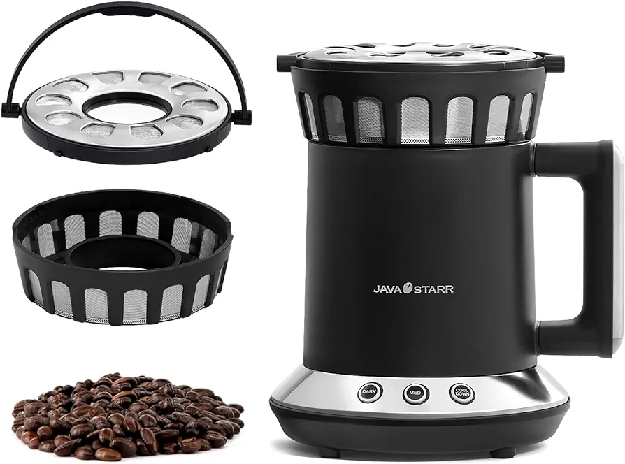 Electric Coffee Roaster Machine for Home Use 1200W,Coffee Bean Roaster Machine for Home Use with Two Optional Baking Modes (Med & Dark),Coffee Roaster Stovetop,110v~120V
