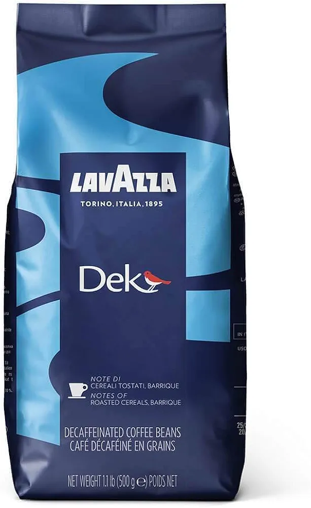 Lavazza Decaf Dark Espresso Roast Whole Bean Coffee, 1.1-lb Bag - Authentic Italian Blend, Creamy with Smooth Flavor