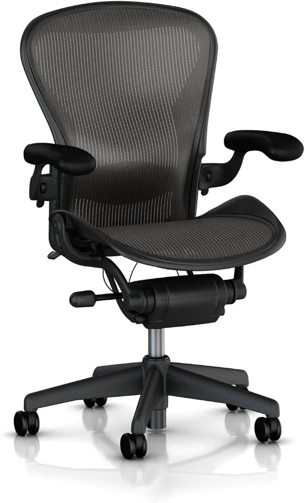 Herman Miller Aeron Executive Office Chair-Stainless Steel, Size B-Fully Adjustable Arms-lumbar Support Open Box