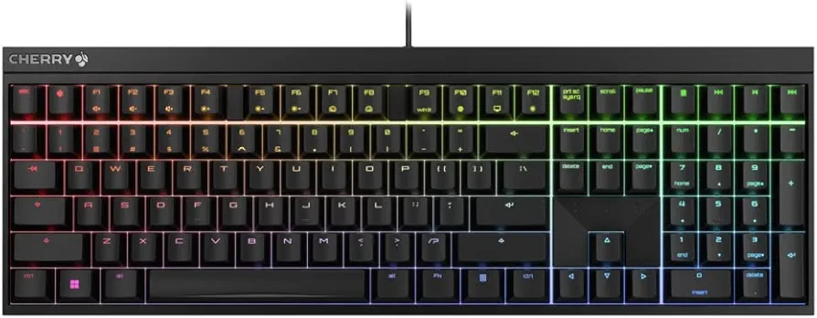 Cherry MX 2.0S Wired Gaming Keyboard with RGB Lighting Different MX Switching Characteristics: MX Black, MX Blue, MX Brown, MX RED and MX Silent RED (Black - MX Red Switch)