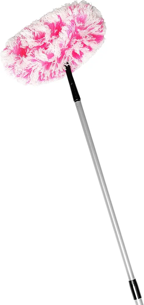 Fuzzy Fan Duster (Pink) + 808 Handle