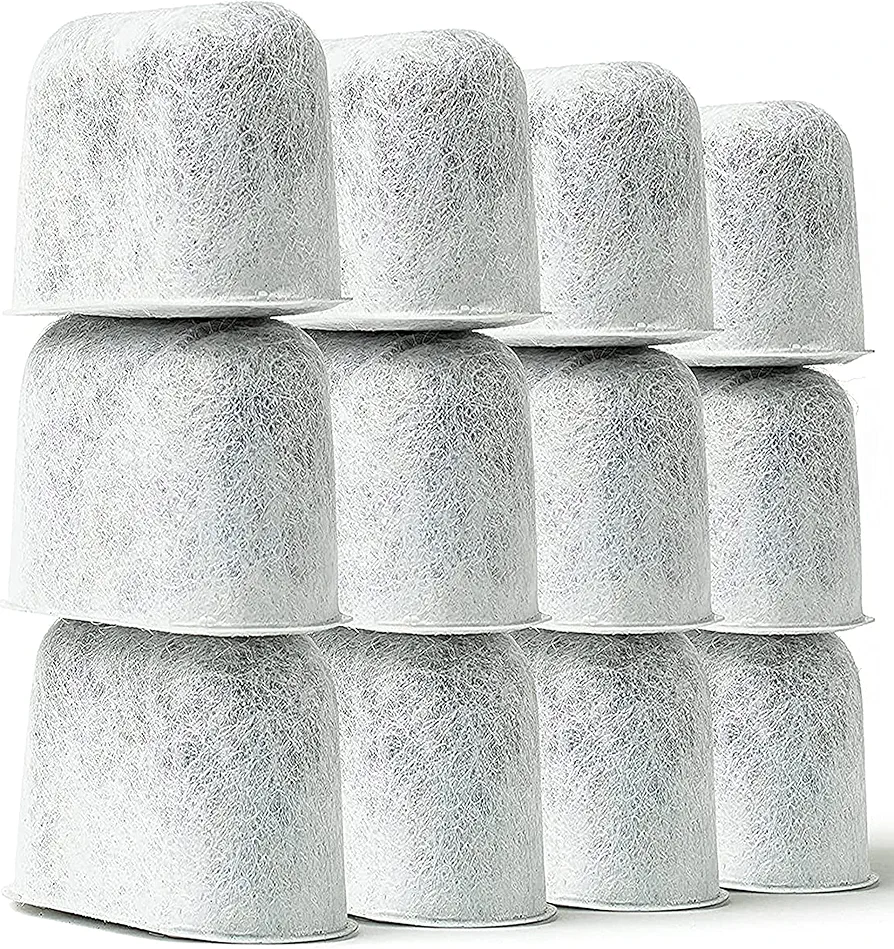 K&J 12-Pack Cuisinart® Coffee Filter Replacement Charcoal Water Filters for Coffee Makers - Fits all Cuisinart and Braun BrewSense Coffee Makers