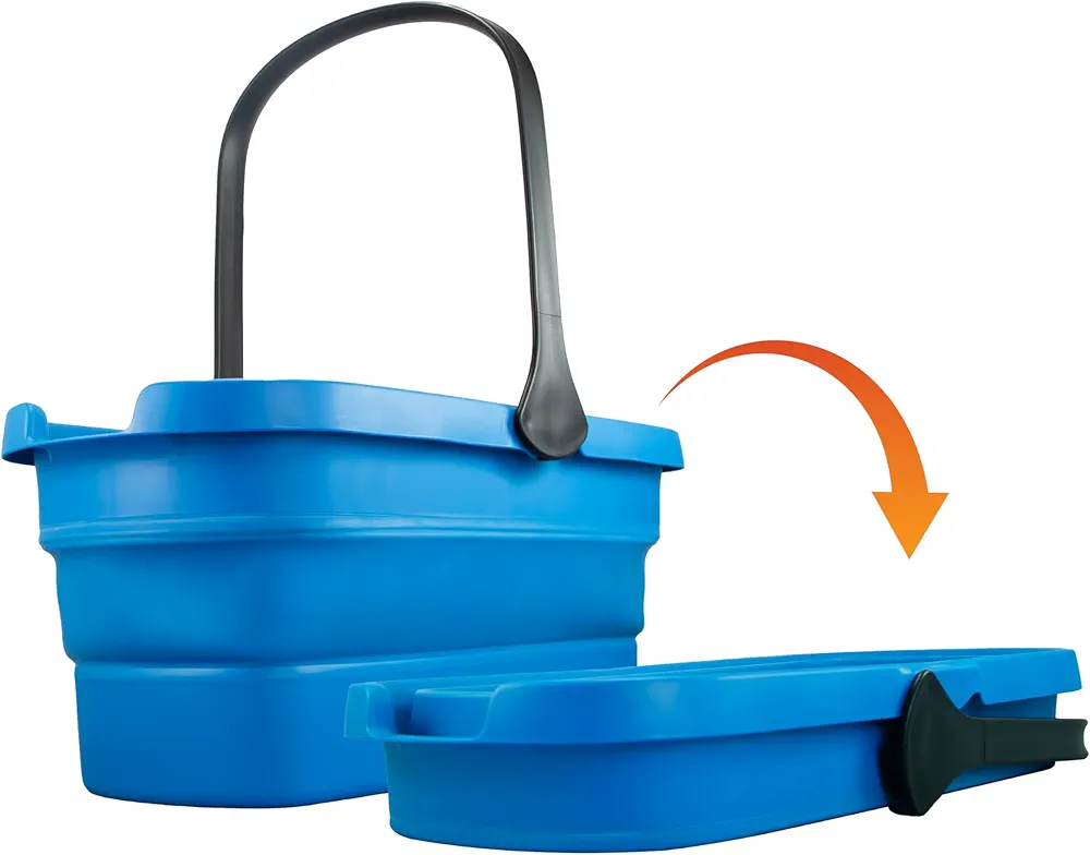 Unger Professional 3-Gallon Collapsible Bucket – Household Cleaning Supplies, Wash Bucket, Bucket for Cleaning, Small Bucket, Washing Buckets with Handles, Water Bucket, Storage Bucket Organizer