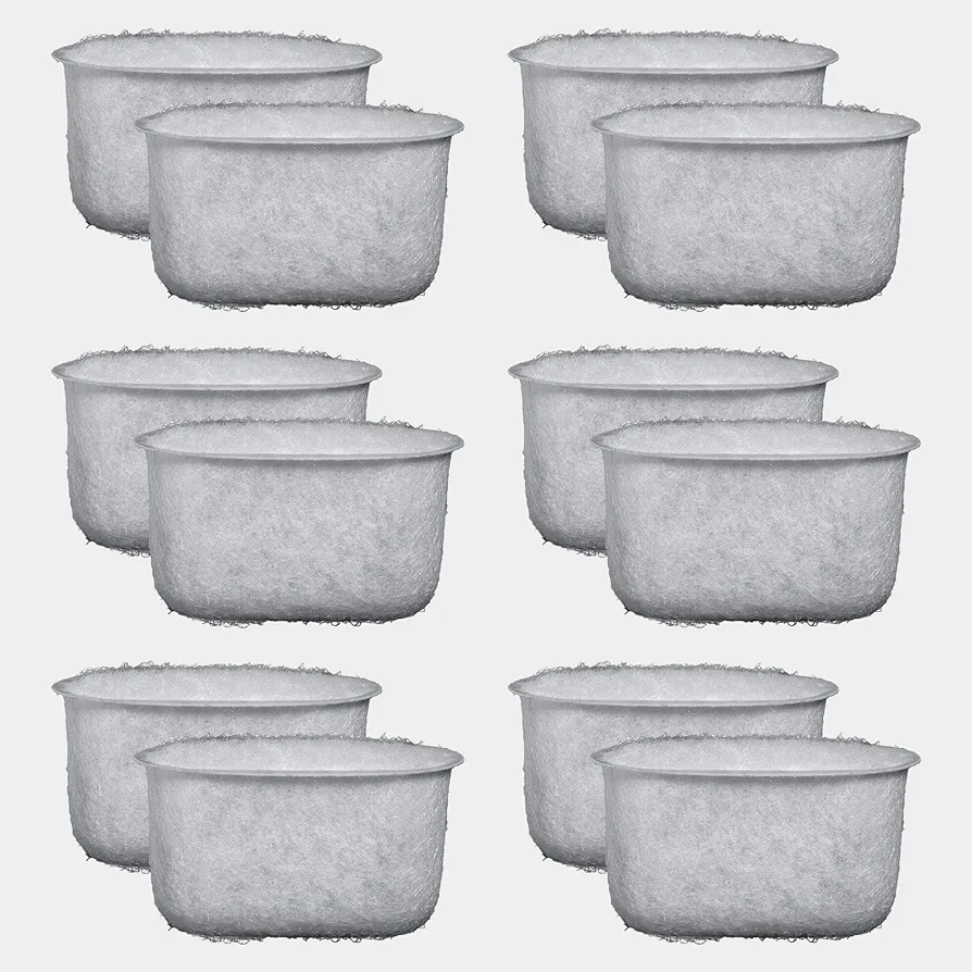12 Pack of Braun Coffee maker Replacement Charcoal Water Filter for Braun Coffee Maker BRSC004,BrewSense Drip model KF7175, KF6050