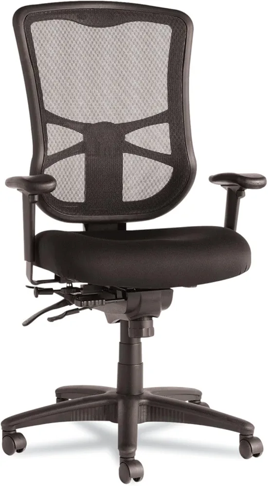 Alera ALEEL41ME10B Elusion Series High-Back Multifunction Mesh Chair - Black