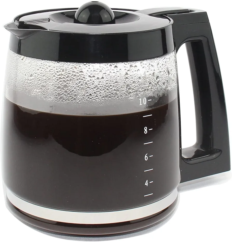 12-Cup Replacement Glass Carafe Pot Compatible with Hamilton Coffee Maker Models 46310, 49976, 49966, 49350, 49957, 49954, 49933, 49980A, 49980Z, 49983, 49618, 46300, 49950