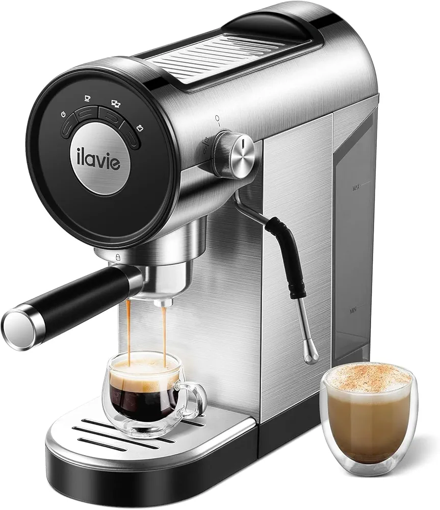 Espresso Machine with Steamer, 20Bar Espresso Coffee Machine with 30 oz Removable Tank for Cappuccino, latte, Compact Espresso Maker for Home Office, 1250W