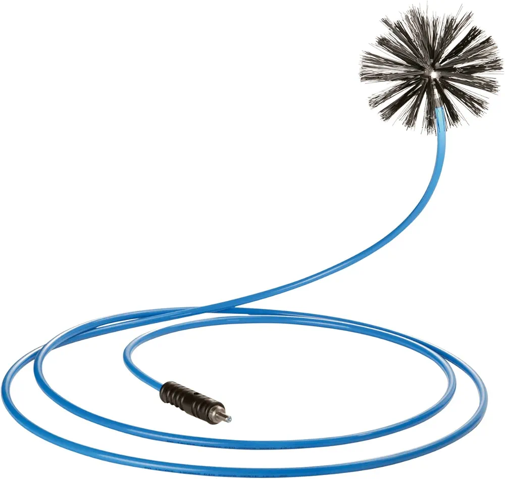 Wohler Rotary Brush M10-50' | Air Duct & Dryer Vent Cleaning Tool | Drill Powered | Easy Operation | for Residential & Commercial Use | Incl. Brush Head
