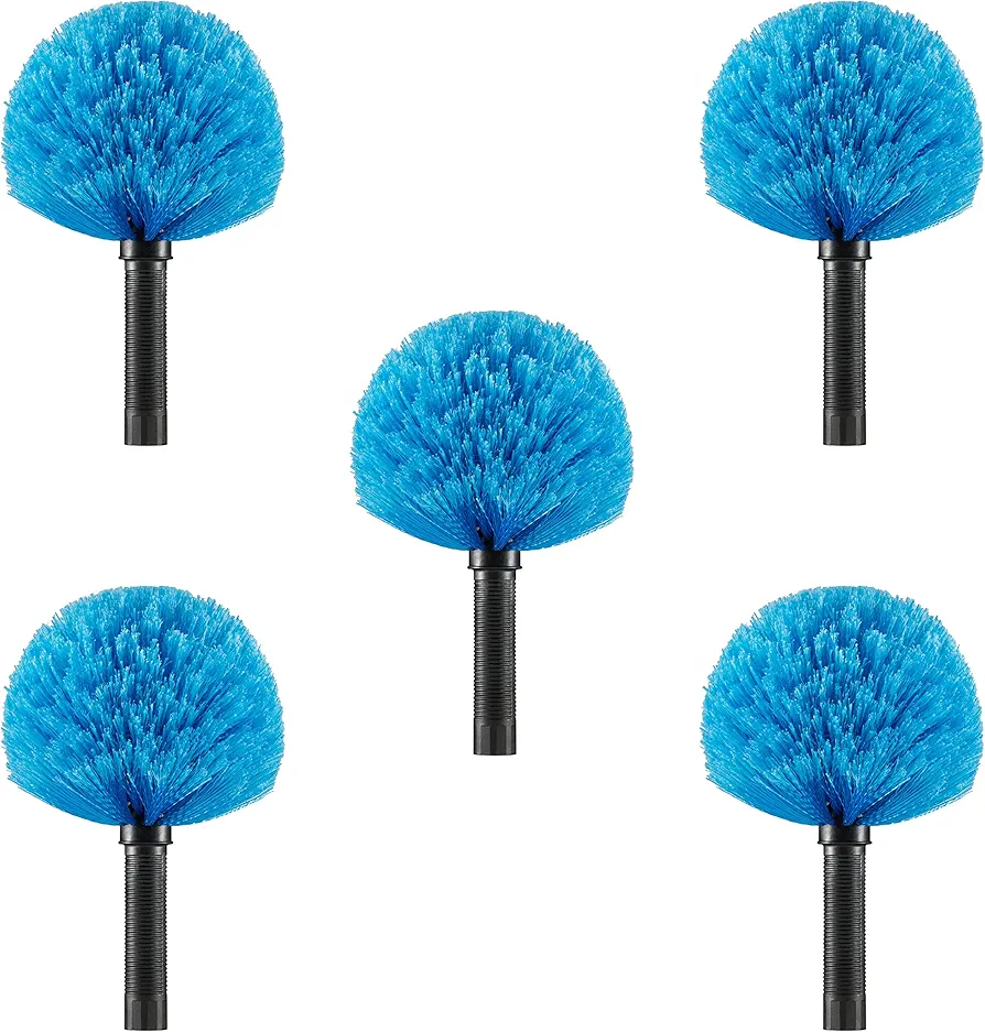 5pcs Screw on Cobweb Duster Replacement Head for Pole (Pole Not Included)