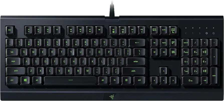 Razer Cynosa Lite Gaming Keyboard: Customizable Single Zone Chroma RGB Lighting - Spill-Resistant Design - Programmable Macro Functionality - Quiet & Cushioned