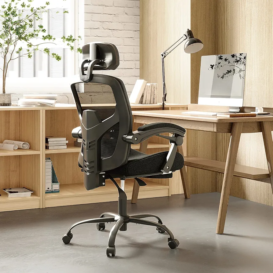 Elevon Office Computer Desk Chair, Gaming Chairs for Adults, High-Back Mesh Rolling Swivel Reclining Chairs with Wheels, Comfortable Lumbar Support, Comfy Arms for Home, Office, Gaming, Student