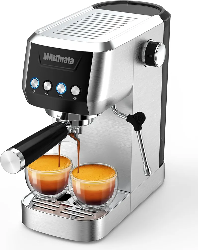 Espresso Machine 20 Bar, Espresso Maker with Milk Frother for Cappuccino, Latte, Stainless Steel-Mattino Ultra