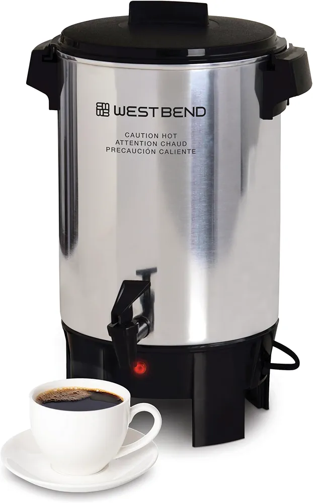 West Bend 58030 Coffee Urn, 30-cup, Silver