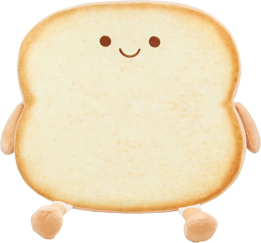 Toast Seat Cushion Cute Chair Pillow Pads Memory Foam with Removable Cover Gaming Chair Office Home Bedroom Shop Restaurant Decor (Smile)