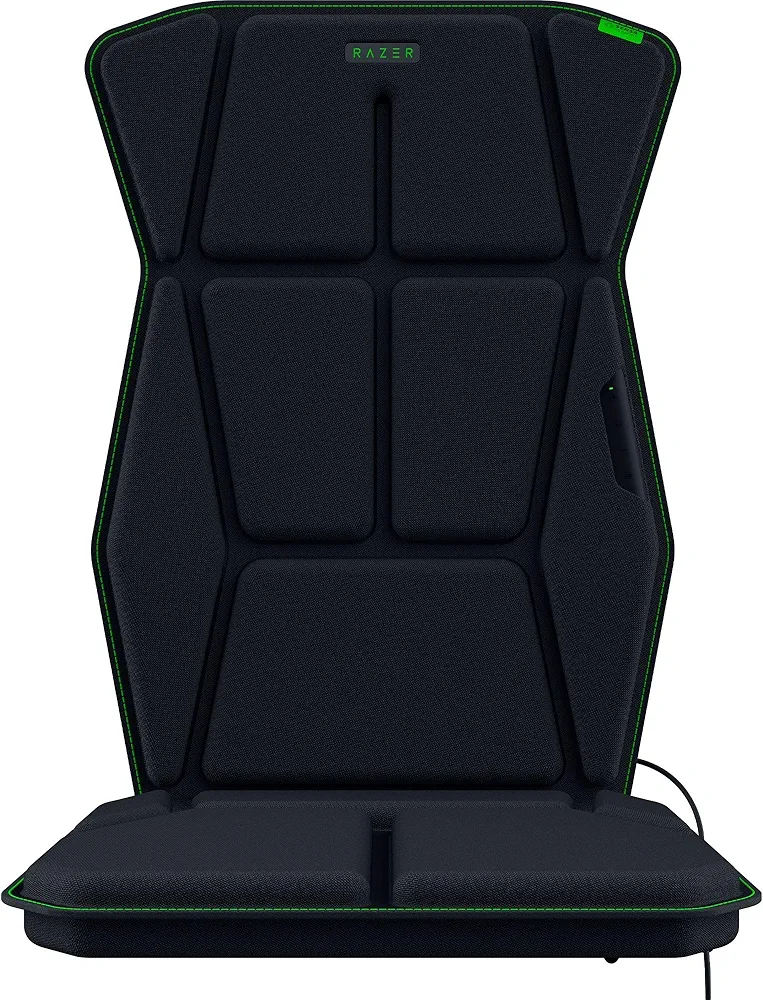Razer Freyja HD Haptic Gaming Chair Cushion: Multi-Directional Haptics - Haptic EQ Customization via Synapse - HyperSpeed Wireless & Bluetooth - Adjustable Strap for Universal Fit