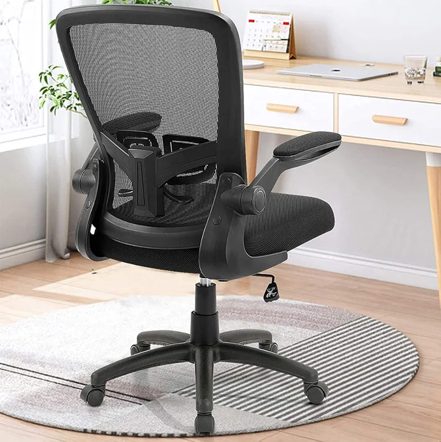 Ergonomic Desk Task Chair Clearance with Adjustable Height, Lumbar Support, High Back Mesh Computer Executive Chair with Flip up Armrests for Home Office - 300lb
