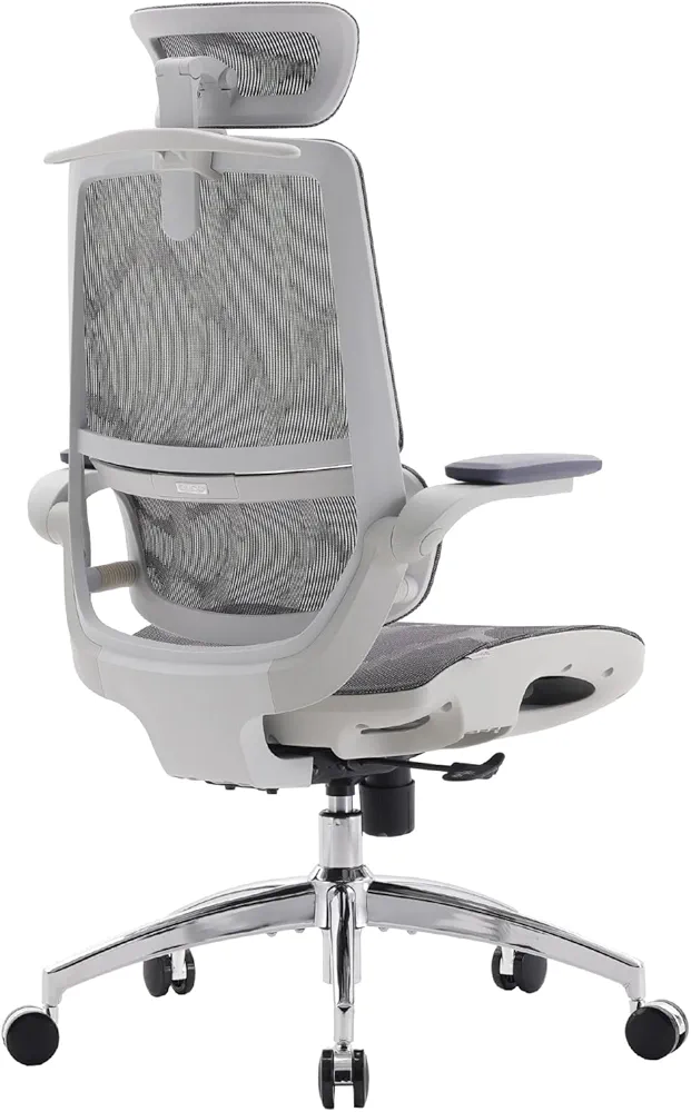 SIHOO M59AS Office Chair, Computer Chair with 3D Flip Armrests, 3D Headrest, Lumbar Support Adjustable Seat Height, Ergonomic Chair for Home Office Desk Chairs Blue
