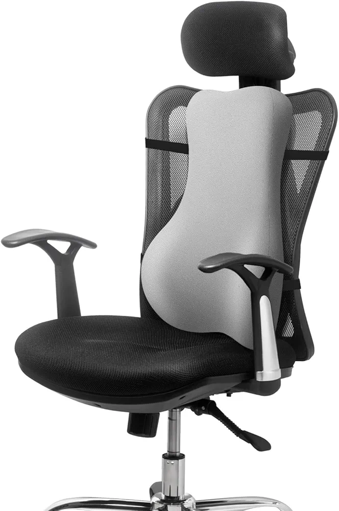 High Back Support Pillow for High Back Office Chair Fully Support Entire Back for Pain Relief and Comfort - Memory Foam Lumbar Support Pillow for Office Chair,Computer,Gaming Chair,Recliner
