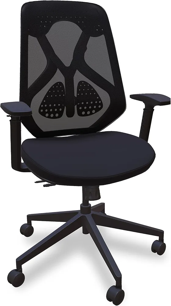 Helyx Home Office Desk Chair, Computer Chair with Adjustable Lumbar Support, 3D Adjustable Armrests, Nylon Base Gaming Chair with Foam Seating, Heavy Duty 300lb Computer Desk Chair, Midnight | Fabric