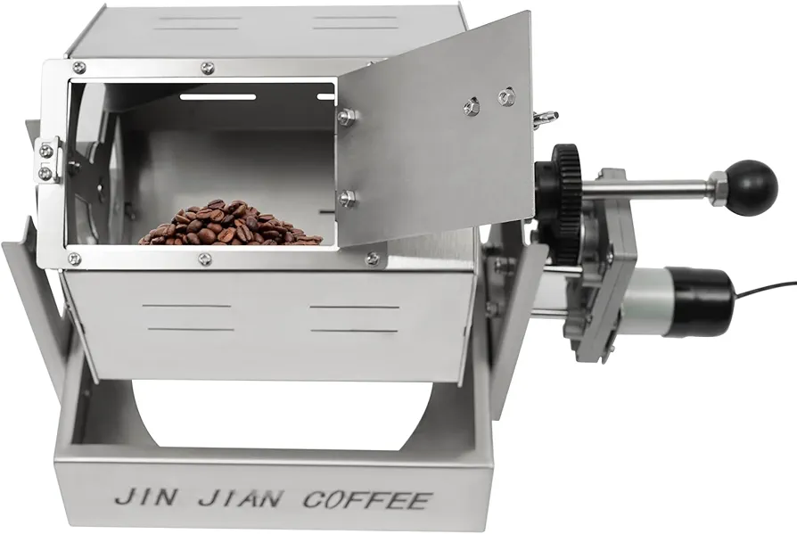 Coffee Bean Roaster, Electric Coffee Roaster Machine Commercial Bean Roasting Machine Coffee Maker Grinder for Coffee Bean Soybean, 1.2kg/2.7lbs, Adjustable Speed & Temperature Control