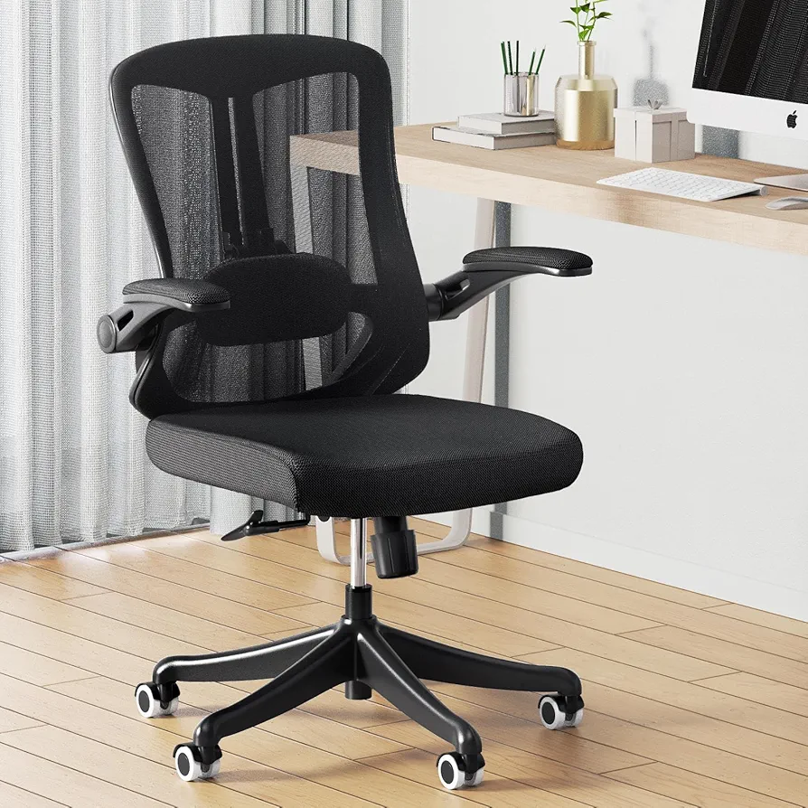 Ergonomic Office Chair - Comfy Desk Chairs with Wheels and Arms, 400LB Heavy Duty Mesh Computer Chairs with Comfortable Lumbar Back Support for Home Office, Bedroom, Study and College Dorm